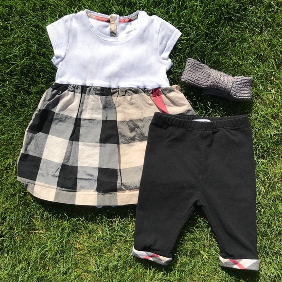 Burberry Other - Burberry Infant Dress and Leggings, Plaid, 6-9 mos